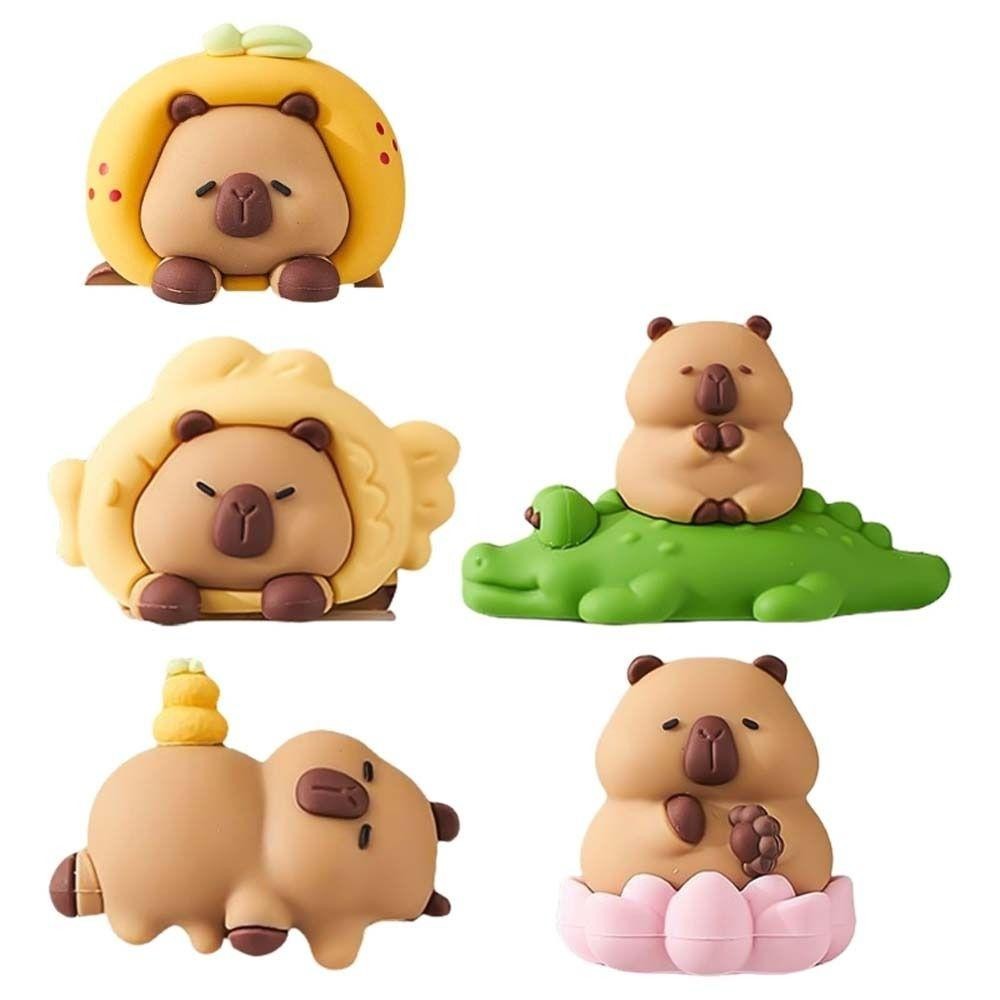 AUGUSTINA Capybara ตุ๊กตาหน้าจอ, ตกแต่ง Navigator หน้าจอคอมพิวเตอร์ตกแต่ง, Creative Kawaii การ์ตูนน่ารักสัตว์ Capybara เครื่องประดับรุ่น TV Monitor - รูปที่ 7