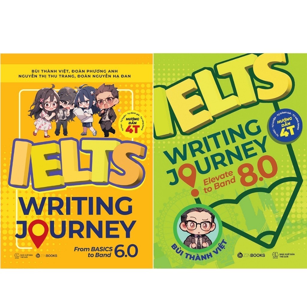 หนังสือ: IELTS Writing Journey จากพื้นฐานถึงวงดนตรี 6.0 + IELTS Writing Journey Elevate To Band 8.0 