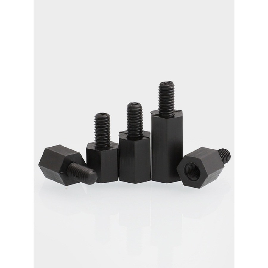 Nylon Spacer สีขาว สีดำ  เสารองบอร์ด ไนลอน ผู้เมีย DIY พลาสติก ไนล่อน Single pass Hex Column M2/M2.5/M3/M4/M5/M6 (AZY-DM1) - รูปที่ 4