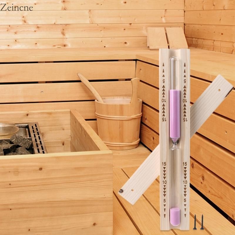 ซีอิน ติดผนังหมุน 15 นาทีนาฬิกาทรายจับเวลาพร้อมทรายสีชมพูสําหรับห้องซาวน่า สปา