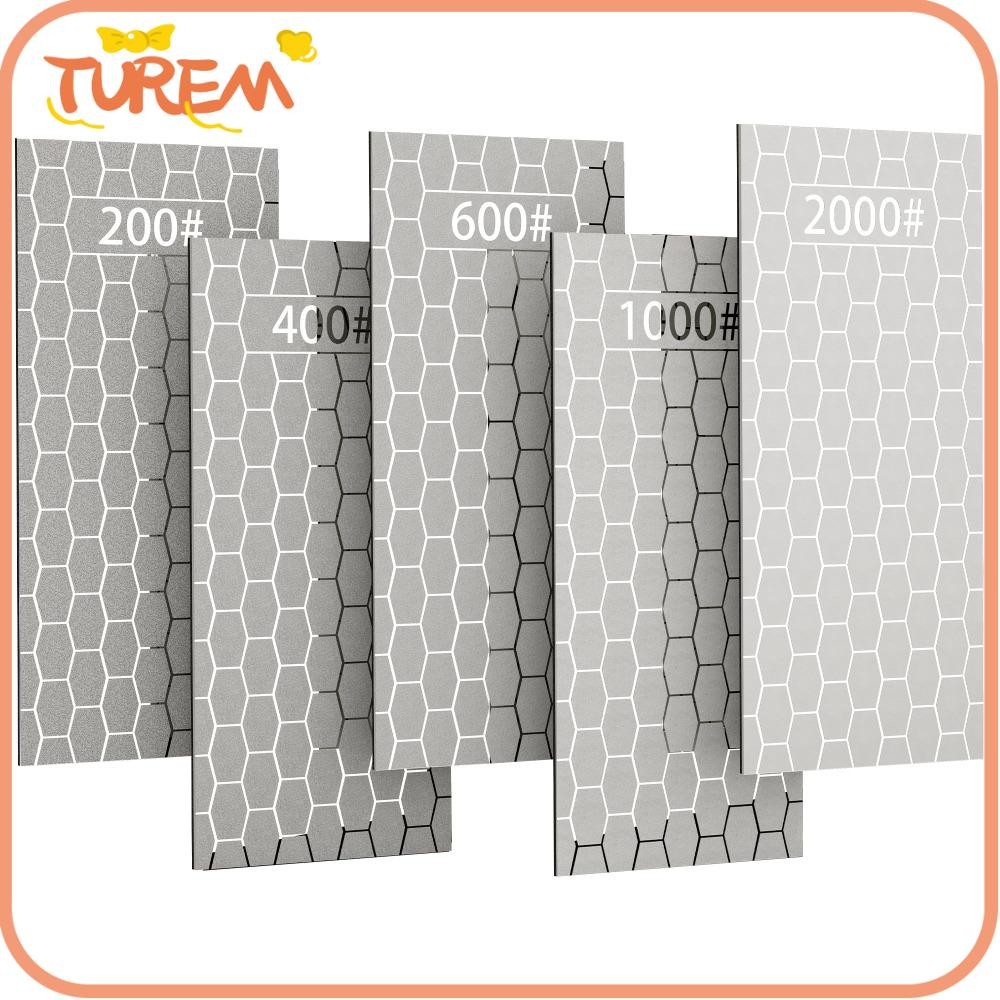 อนาคต เพชรหินลับมีดพร้อมฐานป้องกันการลื่นไถล240-3000ตาข่ายแผ่นลับเพชร,เครื่องมือกลางแจ้งบางเฉียบผิวรังผึ้งแผ่นบด
