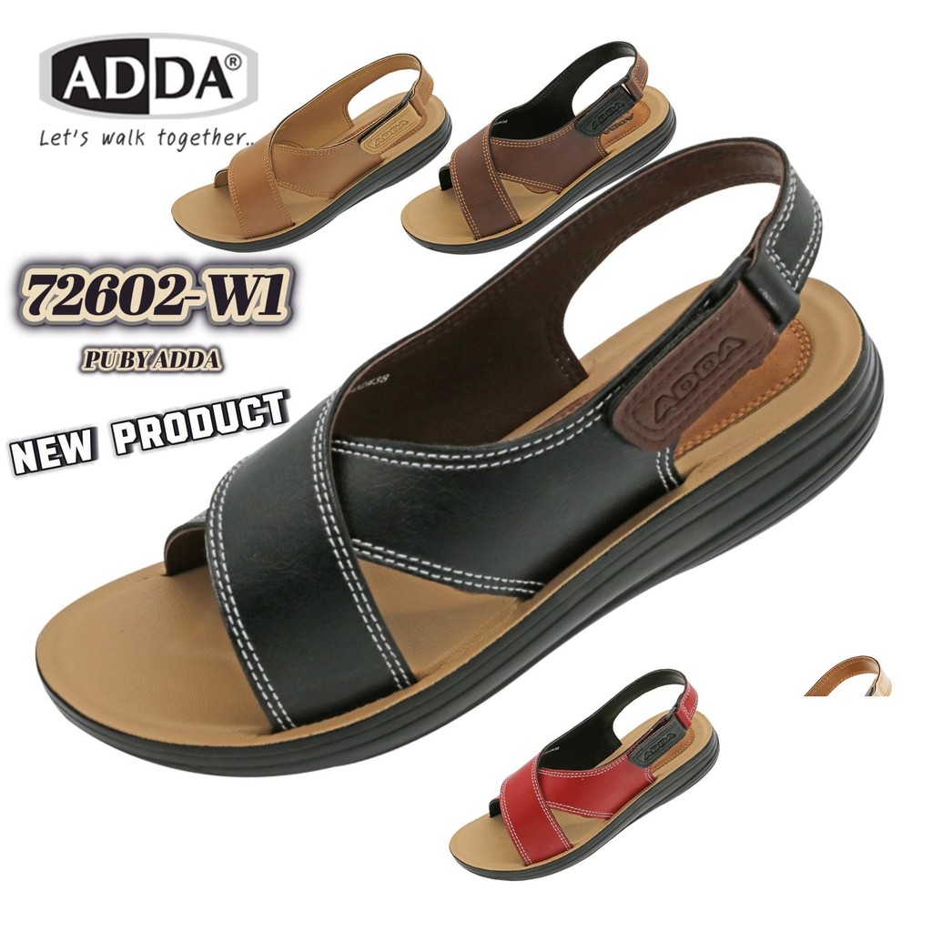 ADDAรองเท้าแตะผู้หญิงPUรุ่น72602(Size36-41)ใส่สบายทุกการเดินดีสายรัดปรับได้พื้นนุ่มลดปวดเมื่อย
