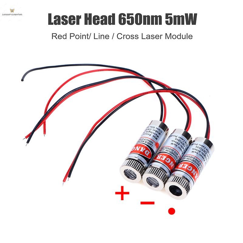 COD 650nm 5mW Red Point/Line/Cross โมดูลเลเซอร์เลเซอร์หลอดเลเซอร์ 3v-5v Dotted Laser ใช้สําหรับตัวชี้เลเซอร์แสงสีแดงใหม่