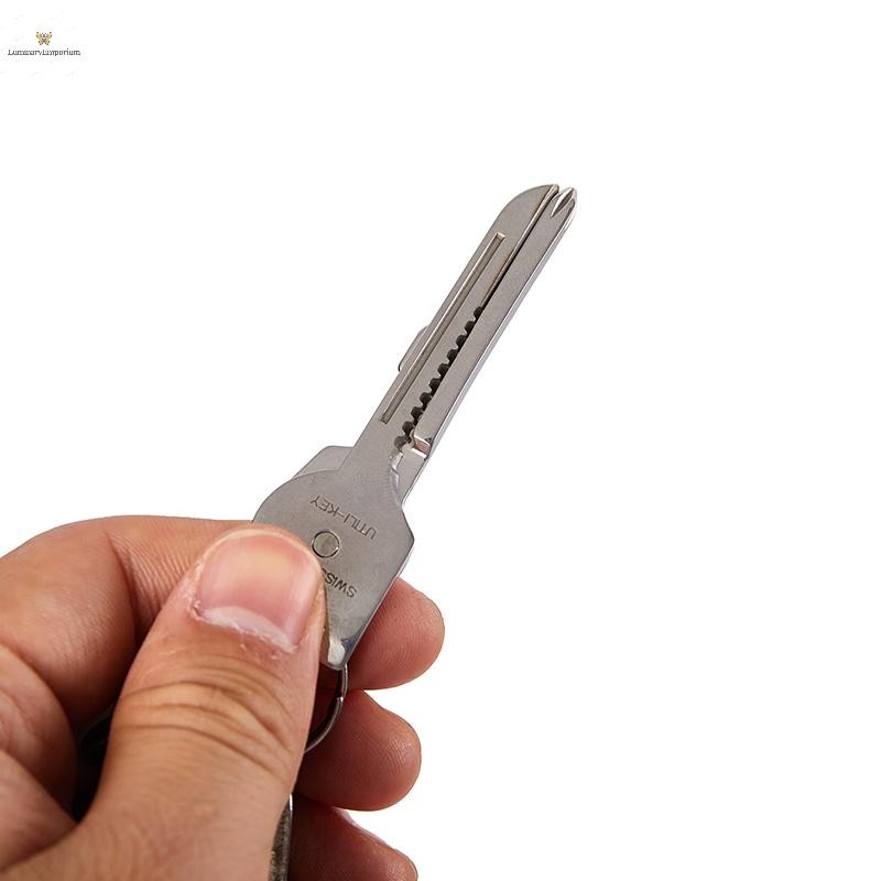 Cod 6 in 1 Multi Pocket Keytool Carabiner พวงกุญแจอเนกประสงค์ Gadget Clip Gear ใหม่