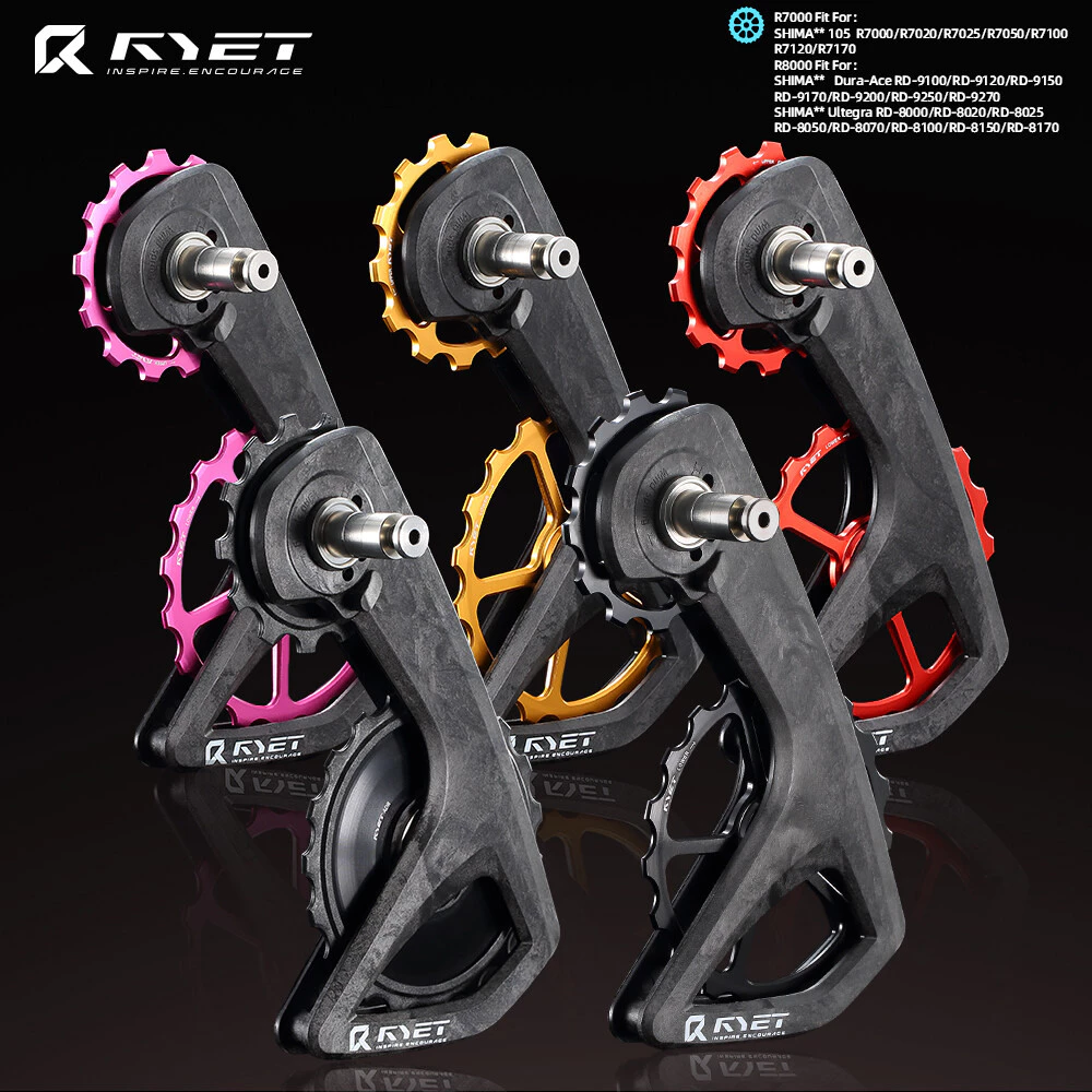 พร้อมส่ง! RYET RS ชุดลูกกลิ้งตีนผีเซรามิก Oversize 13-19T แท้ แรงเสียดทานต่ำ ใส่อุปกรณ์ Shimano 105 R7000/R7100/R7120/R7150 R8000 R8100 R8150 R9100 R9200 R9250 Dura-Ace Ultegra Di2 12/11 Speed อะไหล่จักรยานคุณภาพสูง