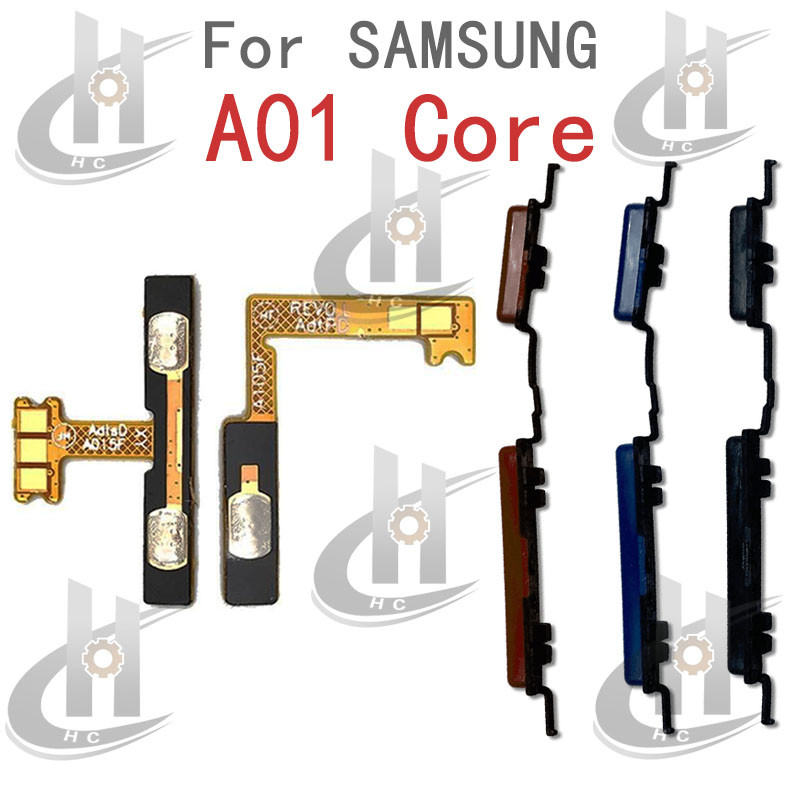 สําหรับ Samsung Galaxy A01 Core Power volume ปุ่มด้านข้าง Flex Cable Keys ปุ่มปิดระดับเสียงขึ้นลงด้า