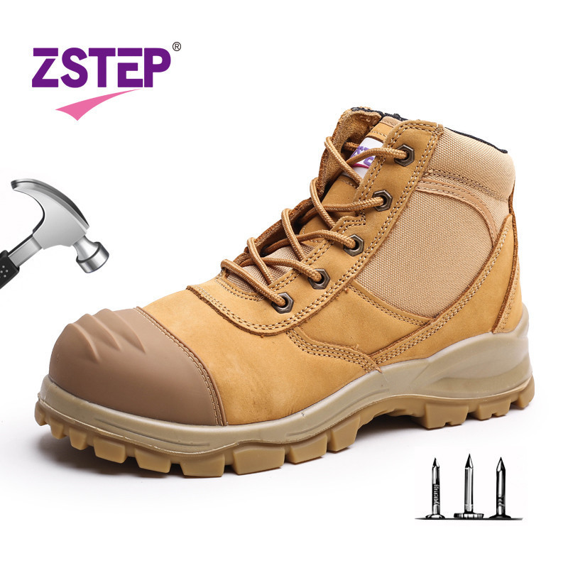 ZSTEP รองเท้านิรภัย Safety shoes รองเท้าหัวเหล็ก รองเท้าทำงานซิปกันน้ำ ขนาด 39-46