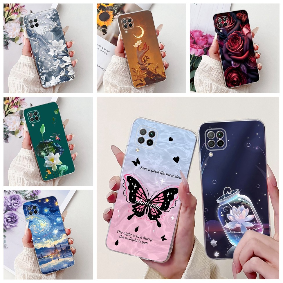 ปลอกสําหรับ Huawei Nova 7i กรณี JNY-LX2 ความงามแมวน่ารักแฟชั่นดอกไม้ทาสีปกหลัง Huawei Nova7i เคสโทรศ