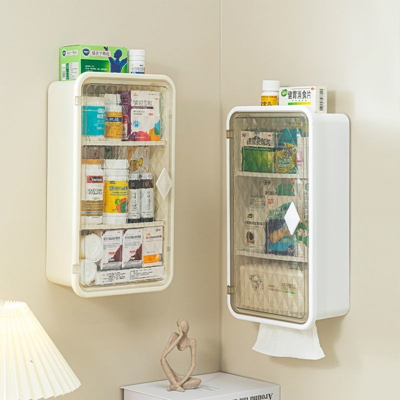 ตู้ยาสามัญประจำบ้าน ติดผนัง กล่องเก็บของ ชั้นวางของ กล่องเก็บของ สินค้าของแท้คุณภาพดีจัดระเบียบเก็บยาให้เป็นที่
