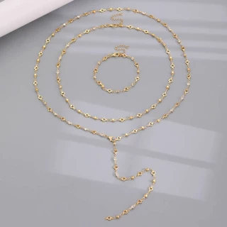 🍭ในไทยสร้อยคอผู้หญิง 📌ขายแยก📌ข้อมือ Bohemia HeartLove Choker 18k Gold Plated Vintage Beach เครื่องประดับของขวัญ N211