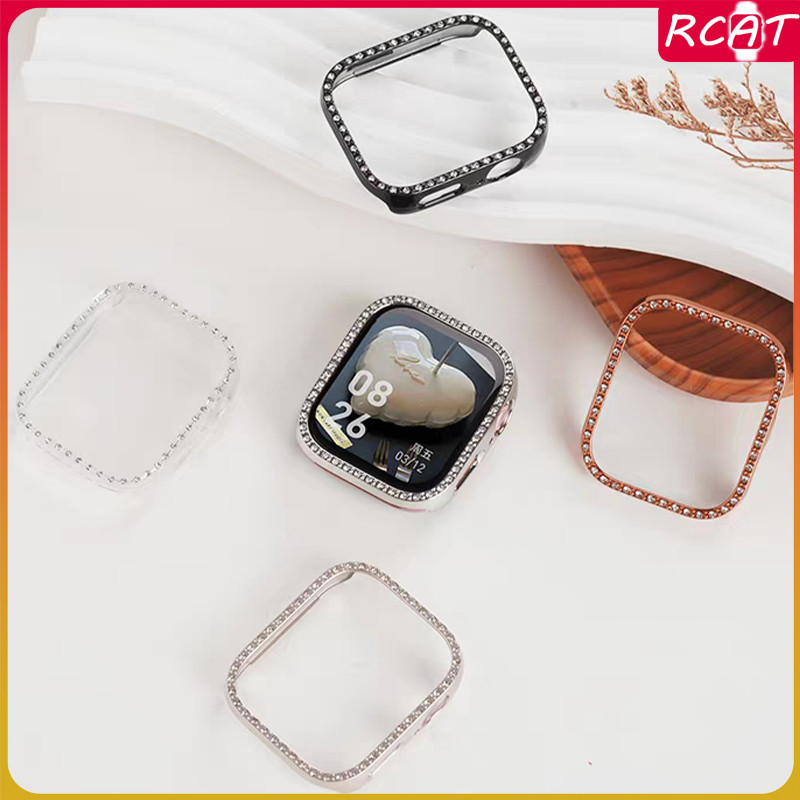 กรณี Bling เพชร PC for Huawei Watch Fit 4 / Fit 4 Pro / Fit 3 อุปกรณ์ป้องกันหน้าจอร่องครอบคลุมกันชนเต็ม for Huawei Fit 4