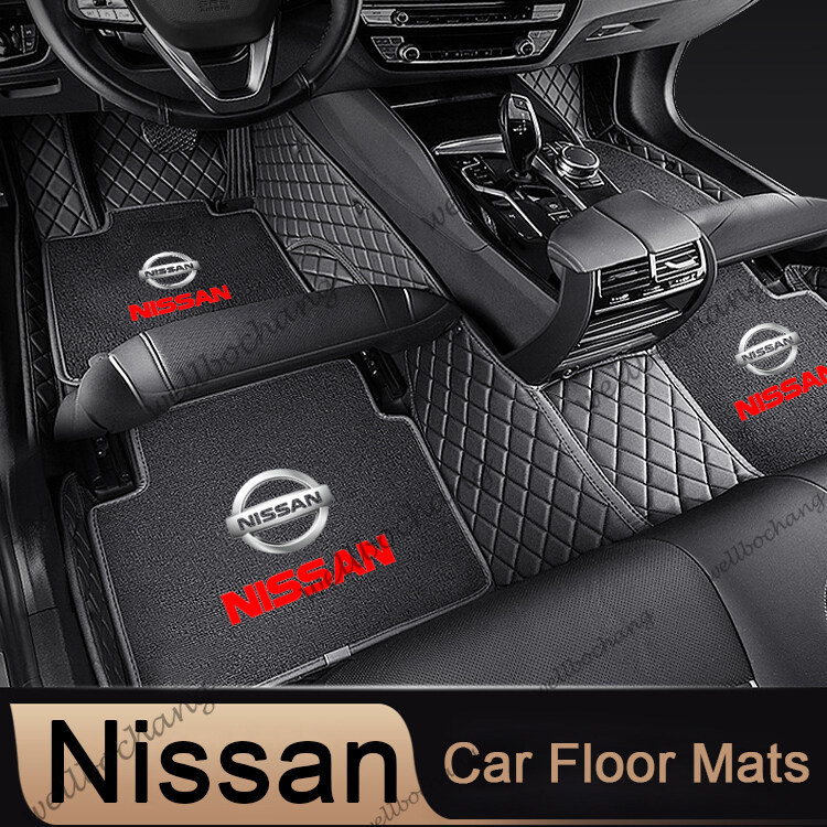 4PCS รถพรมไม่มีกลิ่น Anti-slip รถสําหรับ Nissan Sentra Serena Grand Livina Terra Navara Teana Xtrail