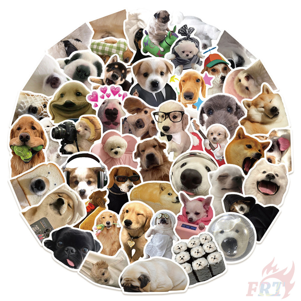50ชิ้น/เซ็ต ❉ Funny Dogs Emoji Series 02 สติ๊กเกอร์ ❉ DIY แฟชั่นสติ๊กเกอร์ Doodle กันน้ํา
