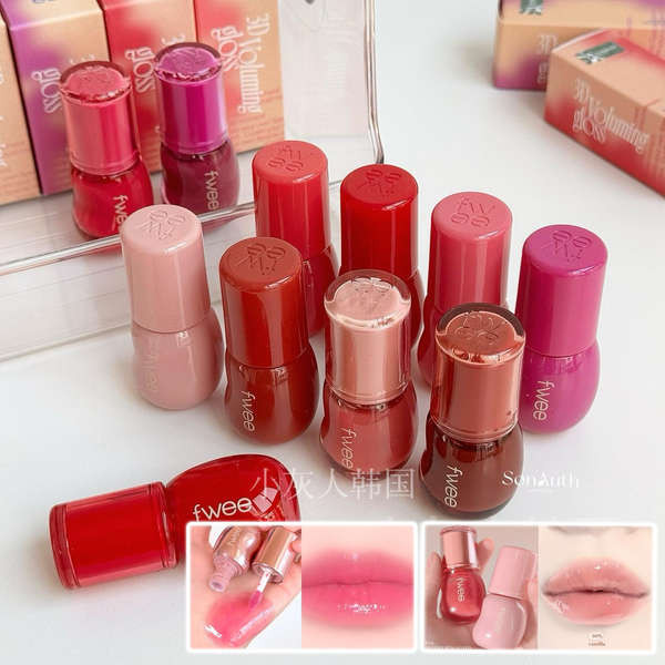 fwee lip and cheek ลิปกลอส สีใหม่▲เกาหลีเกาหลี FWEE ลิปกลอส Moisturizing 3D Water Gloss ลิปกลอส Volu