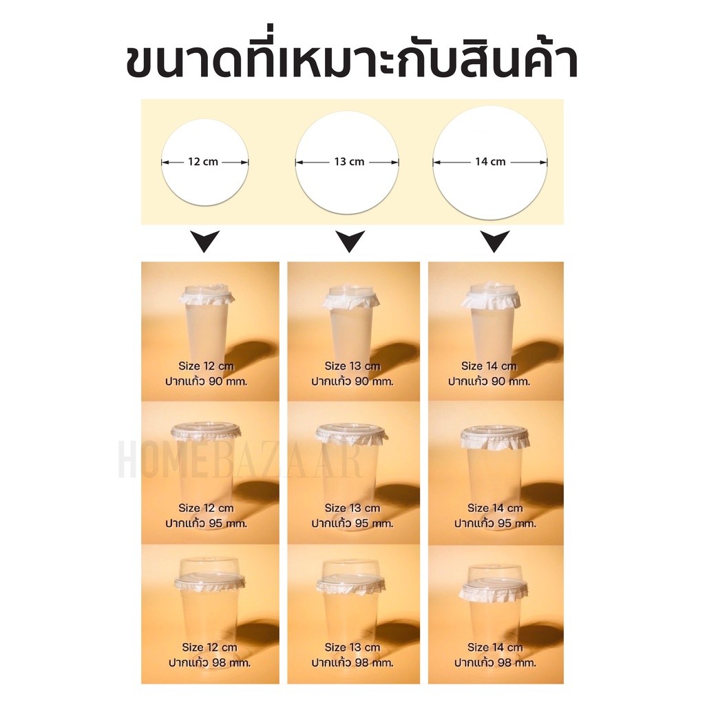 กระดาษปิดปากแก้ว เเพ็ค 500 แผ่น กระดาษครอบแก้ว กันน้ำหก รูปที่ 3