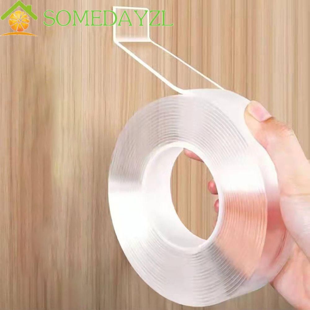 Somedayzl ตกแต่งบ้าน Cleanable ทนความร้อนเทปนาโนโปร่งใสกาวที่แข็งแกร่งสําหรับห้องน้ํา,สติ๊กเกอร์ติดผนังห้องครัว