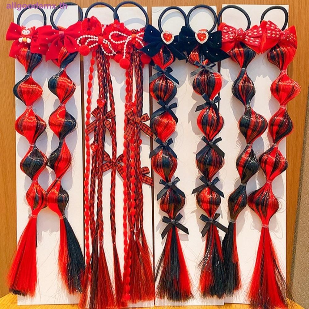 Allgoodsmx วิกผมผมหางม้า Headbands, Kulomi KT Cat Bubble Braid หางม้า, เจ้าหญิงยางรัดผมเครื่องประดับน่ารักสาวโบว์ของขวัญวันเกิด