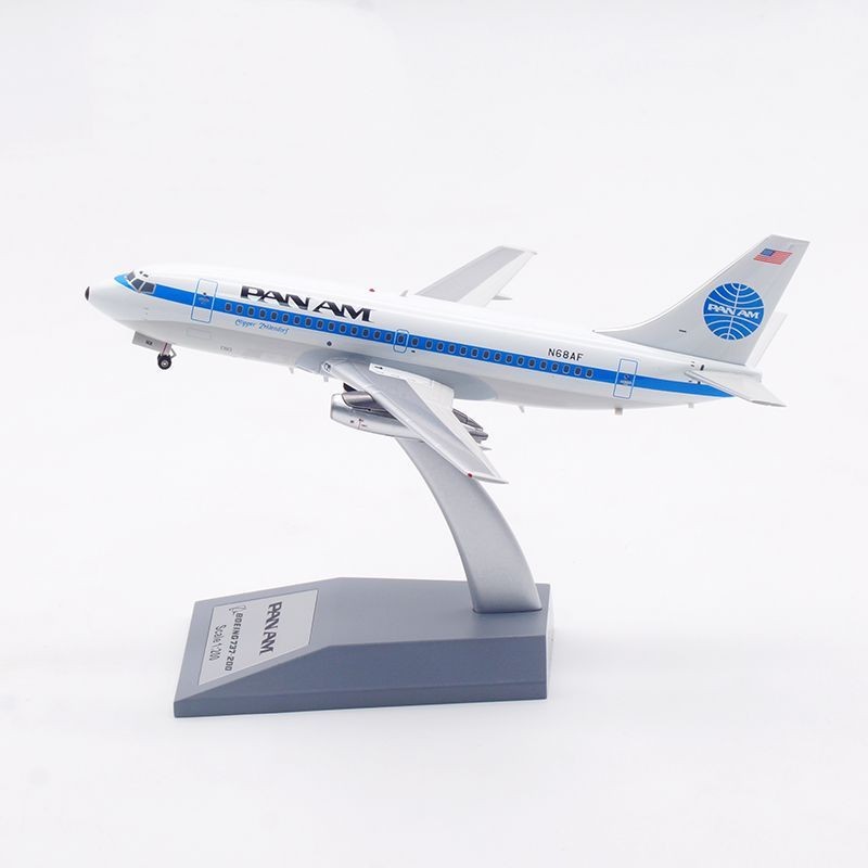 Inflight 1: 200 American Pan American Airlines Boeing B737-200 N68AF โมเดลเครื่องบินโลหะผสม