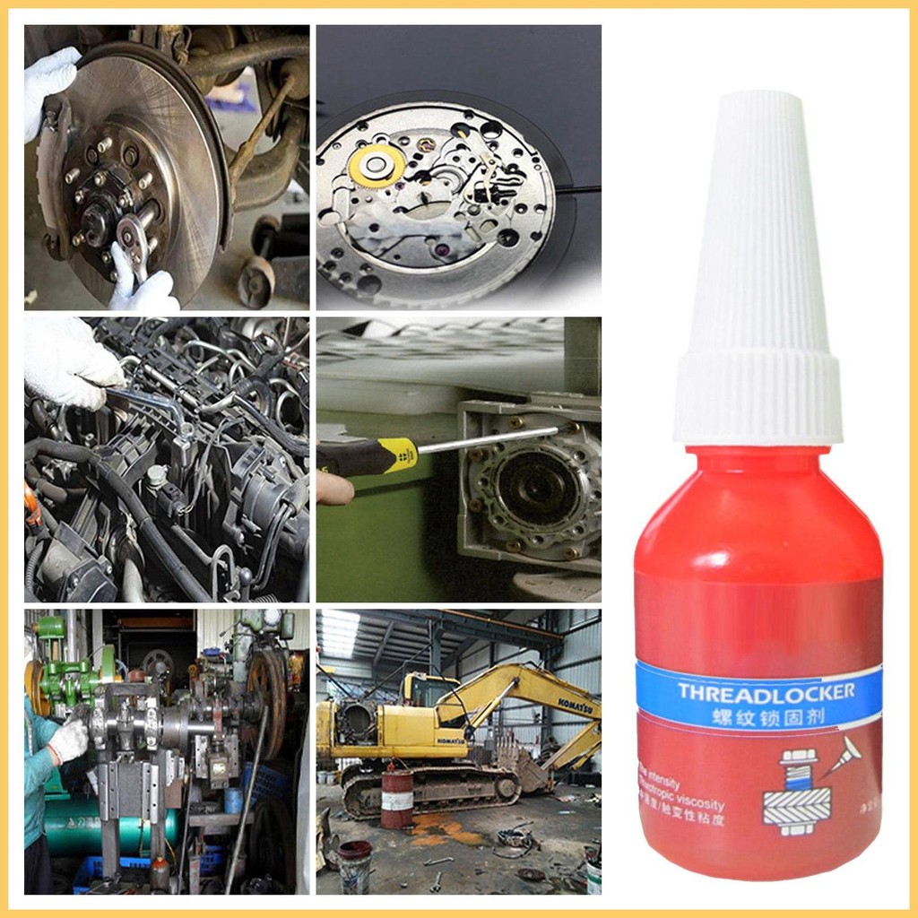 Threadlocker Blue Medium Strength Thread-locker Blue 10 Ml สกรูกาวแบบไม่ใช้ออกซิเจนซีล Leakproof Thr