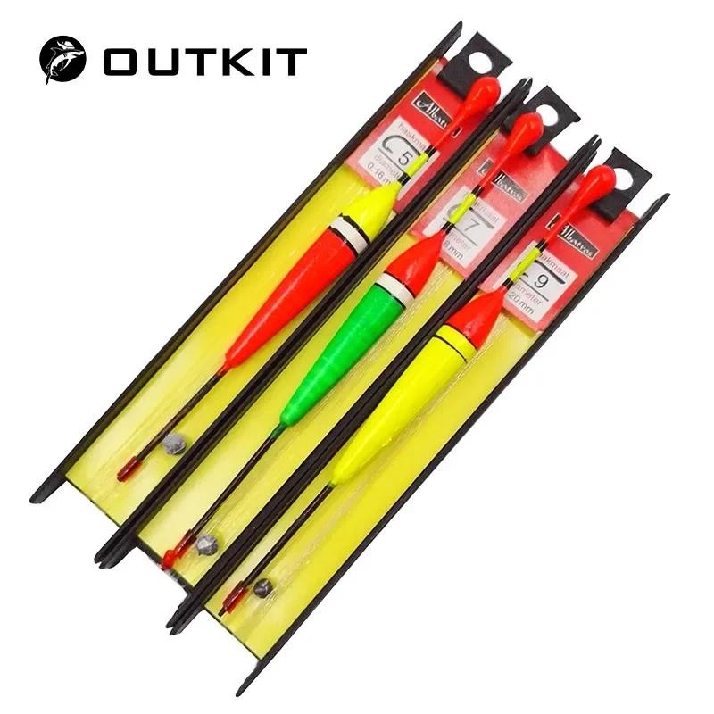 Outkit 3 ชิ้น/ล็อตปลาคาร์พสายตกปลา Bobber Group ปลาลอยตกปลา Tackle จีน Hook Buoy ปลาลอย Tiple ชุดอุปกรณ์เสริม