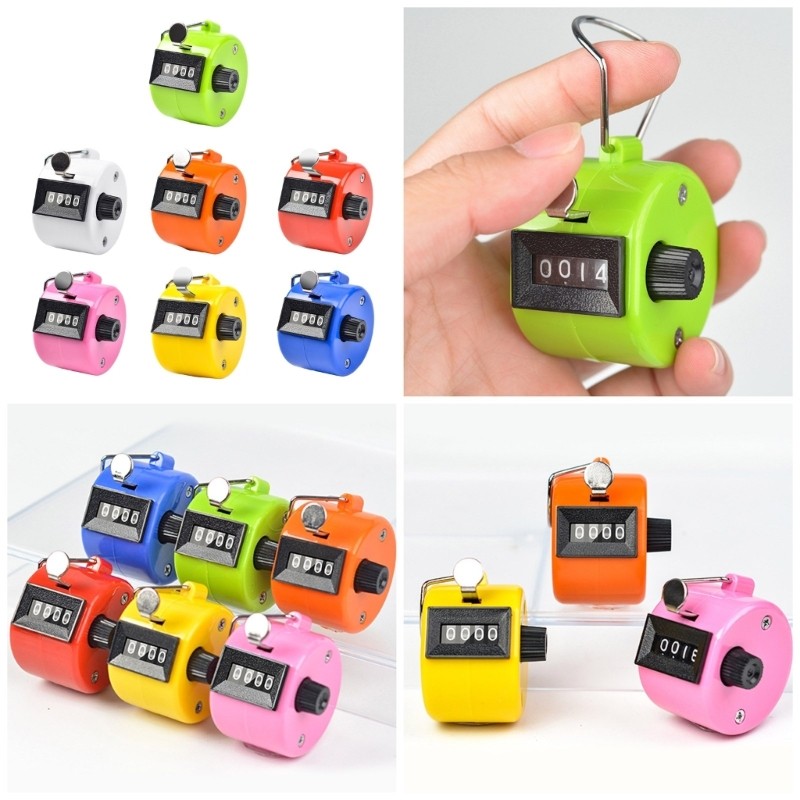 AMOONY 4 หลัก Number Count Clickers Mechanical Counter Clickers Handheld Tally Counter