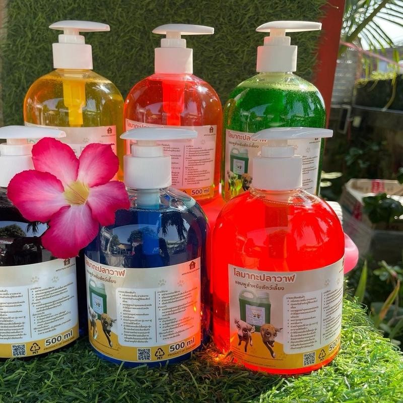 แชมพูสำหรับสัตว์เลี้ยง โลมากะปลาวาฬ หัวปั๊ม 500 ml  หอมนาน แก้คัน แชมพูอาบน้ำสุนัข แชมพูอาบน้ำแมว MTH.PETS CARE STORE - รูปที่ 4