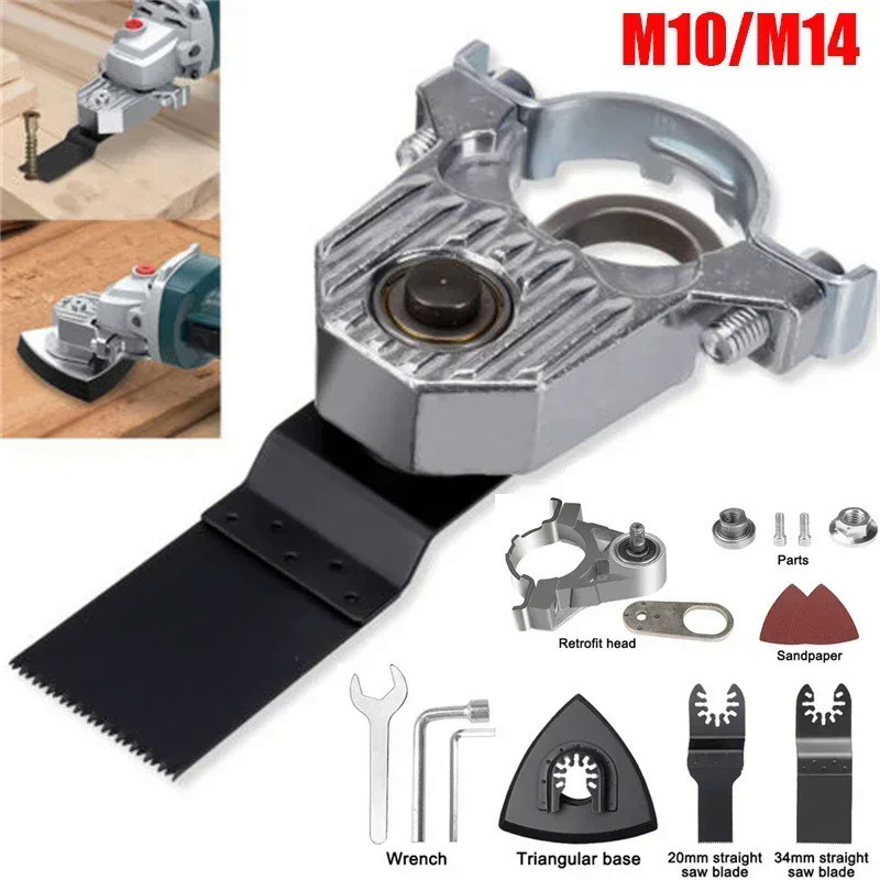 M10 M14 Angle Grinder Conversion Universal Head Adapter For 100mm 115mm 125mm Angle Grinder Polisher
