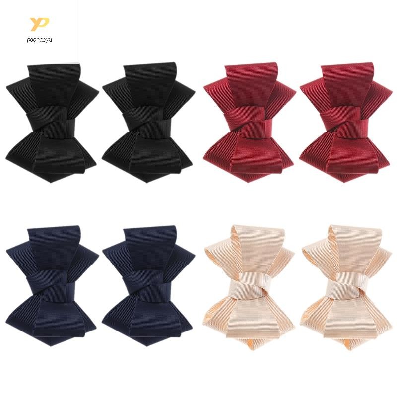 Ppy 2 ชิ้น DIY Bowknot แพทช์รองเท้าเสื้อผ้า Applique อุปกรณ์ตกแต่งเย็บปักถักร้อย