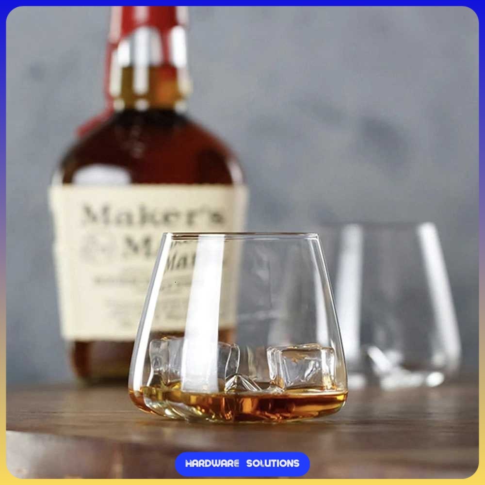 One Two Cups Whisky Crystal Cone Rock Glass 300 ml - YJ0907