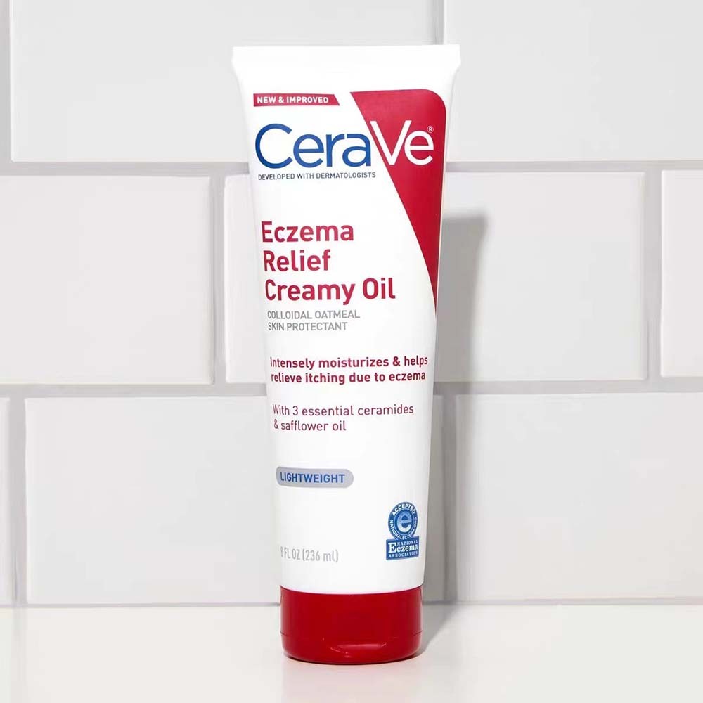 Cerave Eczema Relief Creamy Body Oil for Eczema & Moisturizer  8 Oz