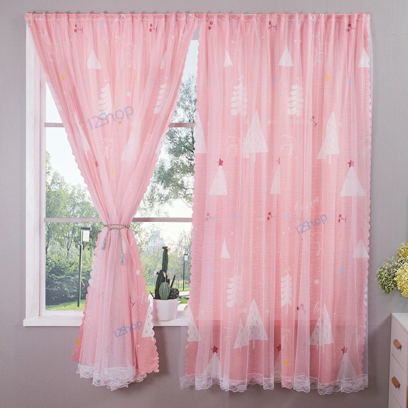 แนะนำ ผ้าม่าน ผ้าม่านหน้าต่าง ม่านประตู มองไม่ทะลุ พิมพ์ลาย แบบ2ชั้นติดกัน แถมอุปกรณ์ติดตั้ง+สายรัด ไม่เจาะผนัง ไม่ใช้ราว ติดเองได้ ราคาพิเศษ มีเก็บเงินปลายทาง