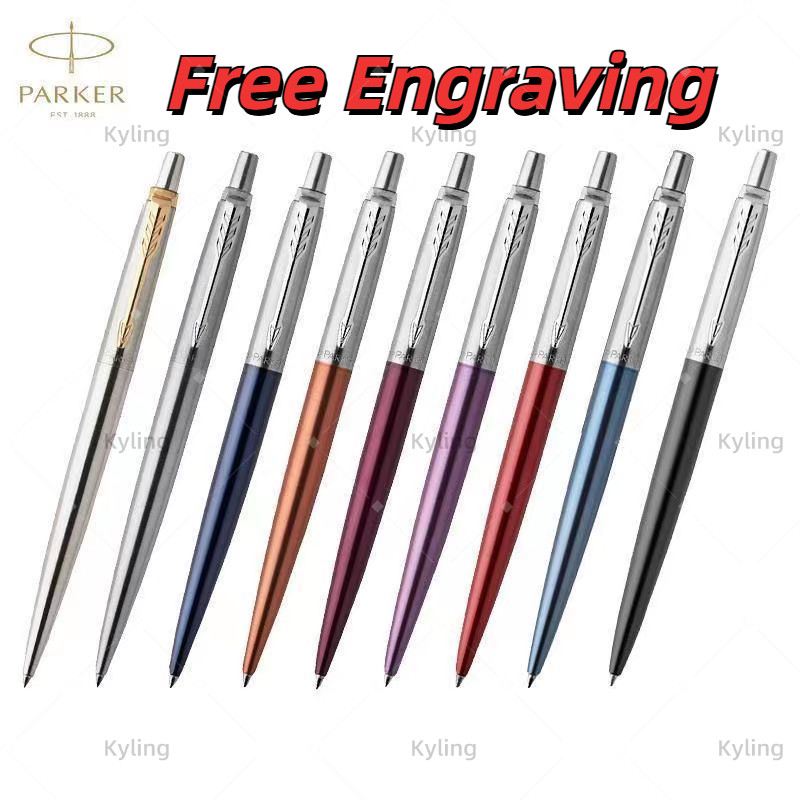 [แกะสลักฟรี+การขนส่งในวันเดียวกัน] Parker ปากกาลูกลื่น เจล ด้ามสเเตนเลส เส้น Jotter Ballpoint Pen /ฟรี! สลักชื่อ
