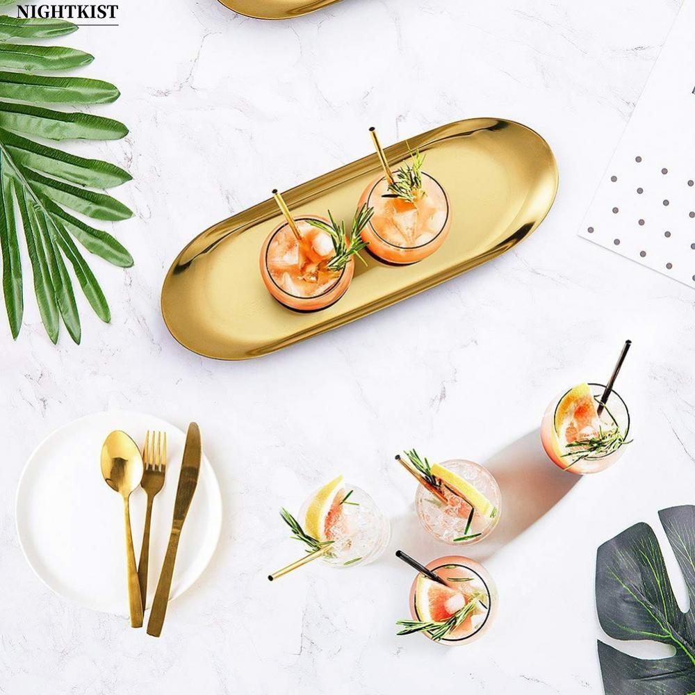 Food Plate Jewelry Tray Food Tray Stainless Steel Toilet Cosmetics Tray