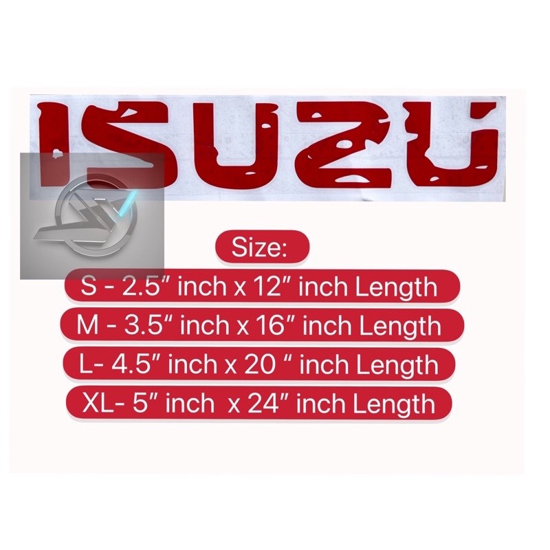 (Ready Stock) S850# 4x4 ISUZU Wording Car Sticker