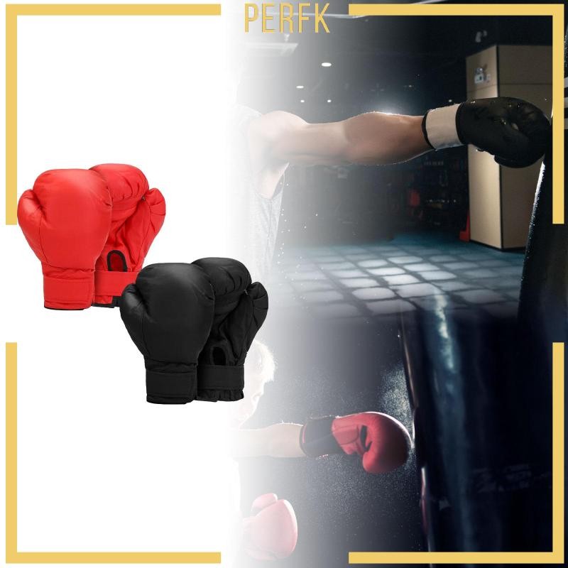 [Perfk] นวมชกมวย 2 คู่ ถุงมือเจาะ หนัง PU นวมซ้อมสําหรับ Grappling, มวยไทย, Sanda, ออกกําลังกาย, คาร