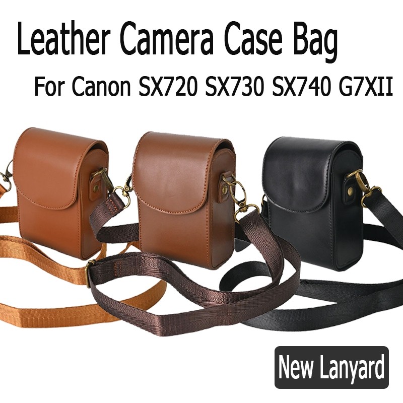 กระเป๋ากล้องหนัง PU สําหรับ Canon SX720 SX730 SX740 G7X II III G9X SX620 สําหรับ Sony RX100 ZV1 HX60