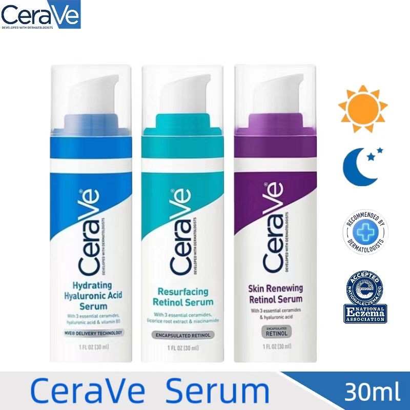 Cearve Hydrating Hyaluronic Acid/Resurfacing/Skin Renewing Retinol Serum 30ml