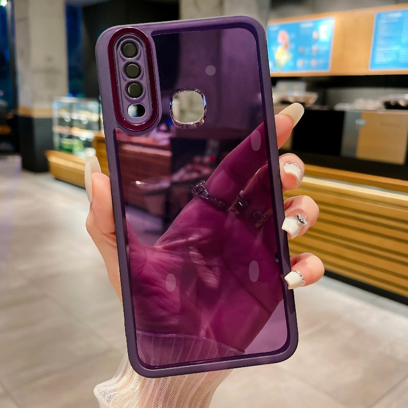 เคส VIVO 1906 1906_20 1904 1940 V1901A 1902_19 v1901 y12 y12i โปร่งใสหลายสีป้องกันเลนส์กล้องแฟลชไฟฟ้