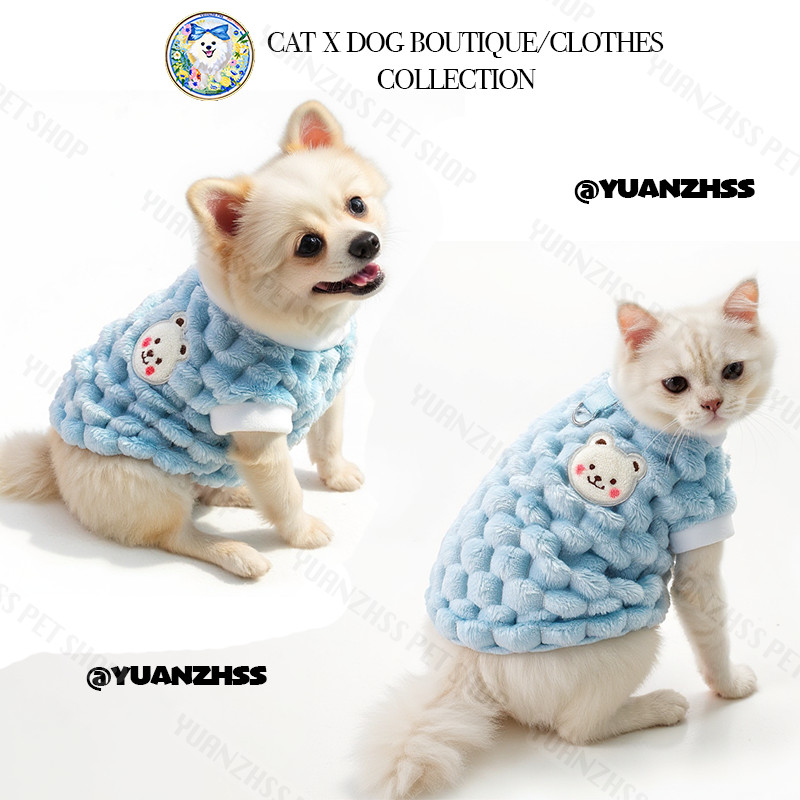 แฟชั่นสัตว์เลี้ยงฤดูใบไม้ร่วง/ฤดูหนาว - เสื้อผ้าสุนัขแสนสบายและเสื้อสเวตเตอร์แมวเท็ดดี้ | สไตล์เสื้อกั๊กวอร์ม