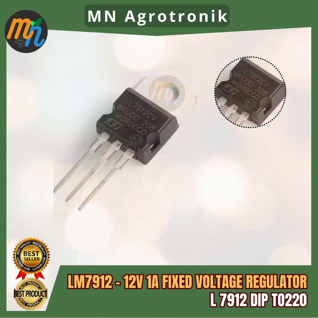 L7912CV L7912 LM7912 - 12V 1A ตัวควบคุมแรงดันไฟฟ้าแบบคงที่ L 7912 DIP TO220