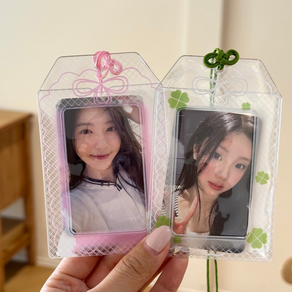 Ins Four-leaf Clover Rabbit Yushou Card Holder 10 ซม.Polaroid Aidou การ์ดขนาดเล็ก Campus Card Display Storage จี้