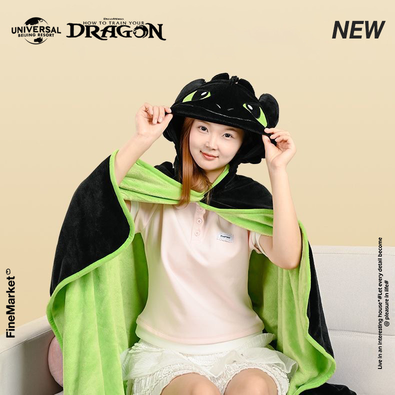 How to Train Your Dragon Master Toothless Night Shawl Blanket Air Conditioning Office Nap Windshield