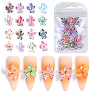 ผสมเยลลี่3งเรซิ่นลิลลี่ดอกไม้อุปกรณ์เสริมสําหรับตกแต่งเล็บนุ…