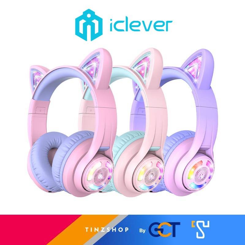 [Tinzshop] หูฟังบลูทูธสำหรับเด็กดีไซน์สุดน่ารัก iClever BTH13 Kids Headphones BT  ประกันศูนย์ไทย1ปี
