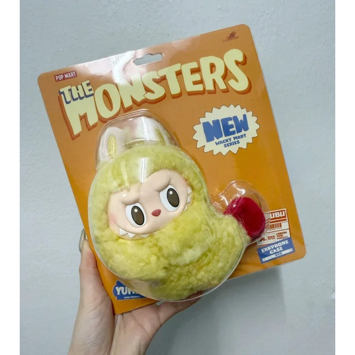 100% ของแท้อย่างเป็นทางการ LABUBU ใหม่ Wacky Mart Series หูฟัง Labubu กุ้งทอดจี้ตุ๊กตา POPMART The M