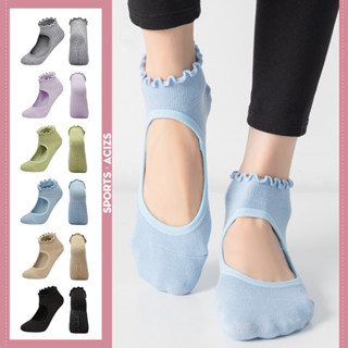 mvp sports ถุงเท้าโยคะผู้หญิง ถุงเท้ากันลื่นสำหรับเล่นกีฬา ข…