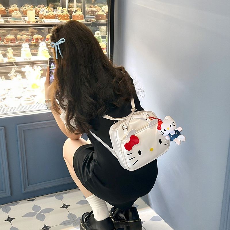 Super Hot Cute HelloKitty Backpack Female New Style Summer High-End Niche Cross-Body Tote Bag
