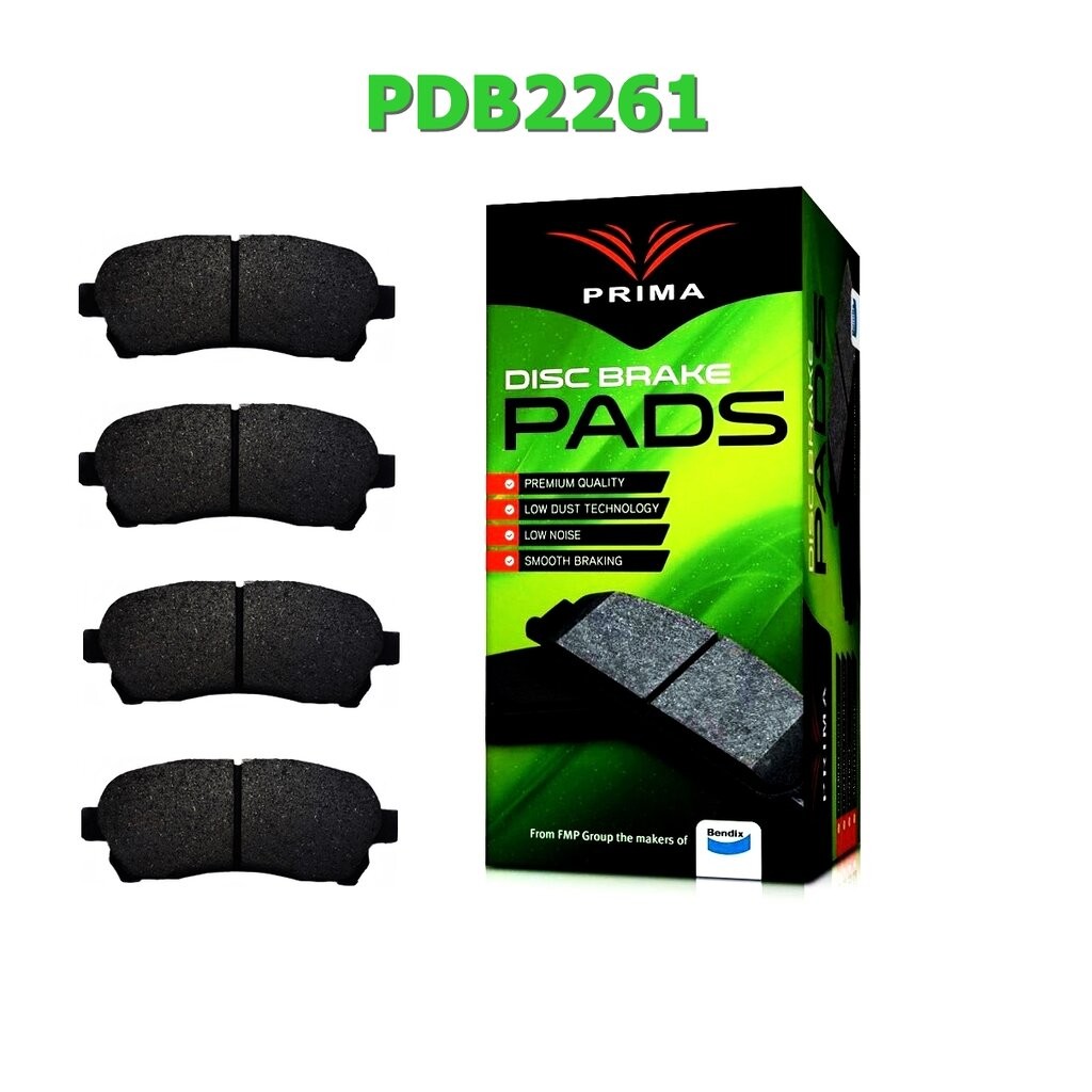 Prima ผ้าเบรคคู่หน้า โตโยต้ายาริส1.2 E, J ปี 2013-2022 (Yaris1.2), โตโยต้าวีออส1.5 E, J ปี 2013-2024