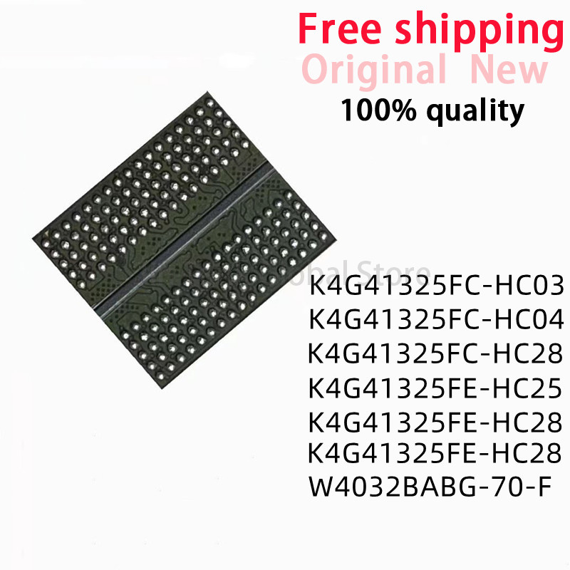 (1 ชิ้น) ทดสอบ K4G4132FC-HC03 K4G41325FC-HC04 K4G4132FC-HC28 K4G4325FE-HC25FE-HC25FE-HC28 W32F-60B