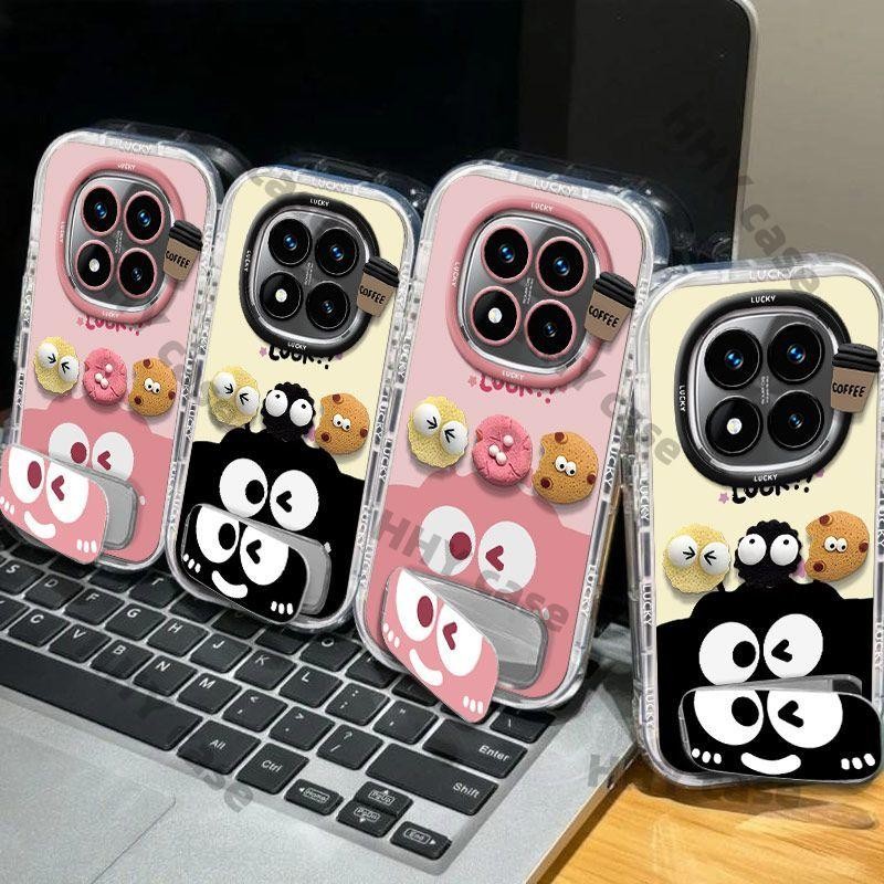 เคส Redmi Note 14 5G เคส Redmi Note 14 Pro 5G เคส Redmi Note 14 Pro Plus 5G เคส Healing Smile โปร่งใส Shock-Absorbing โทรศัพท์มือถือกรณีโทรศัพท์มือถือสายคล้องกล้องป้องกัน - รูปที่ 6